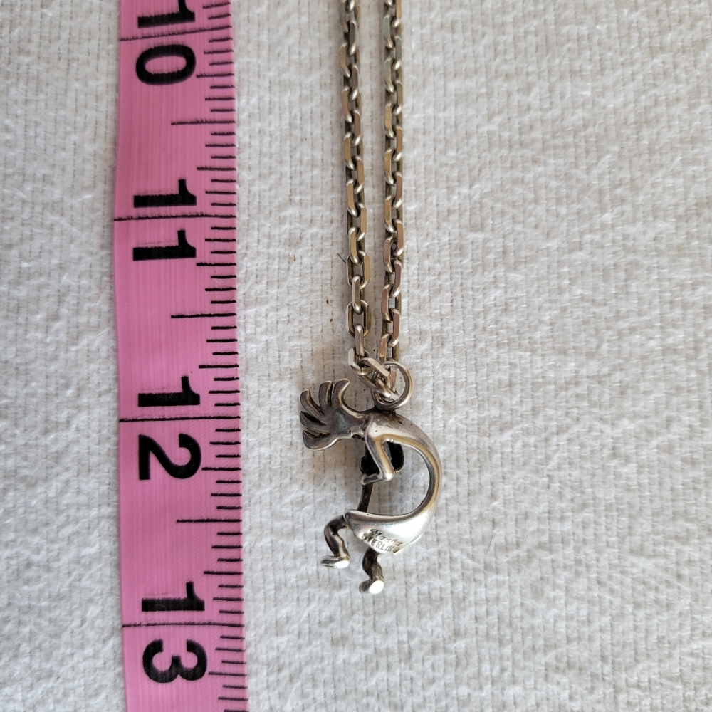 Vintage Sterling Silver Kokopelli necklace - Picture 7 of 7